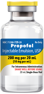 Propofol Injectable Emulsion, USP 200 mg per 20 mL